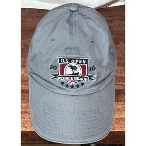 US Open Pebble Beach 2010 Blue Grey Golf USGA Member Baseball Cap Hat